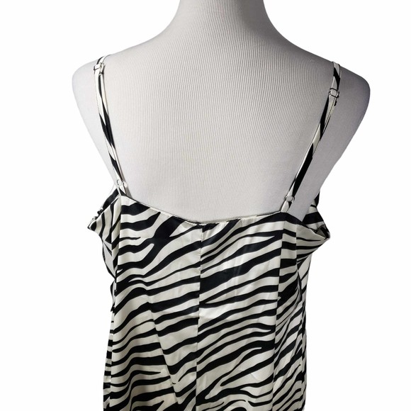 Forever 21 Plus size 1X Black & White Zebra Print Cami Maxi Dress - Picture 6 of 10